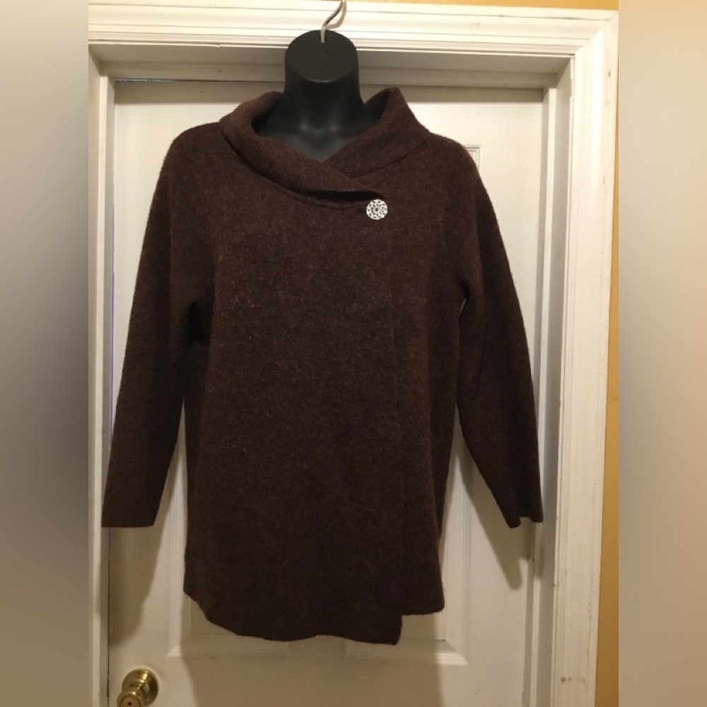 Max Studio Burgundy Cardigan